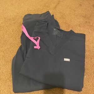 Dark grey. Still good condition